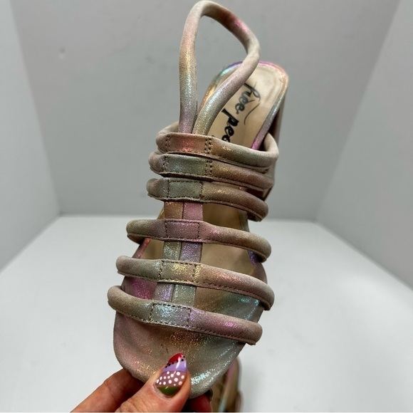 Free People Colette Block Heel Cage Slingback Sandals Size 36.5/6.5 - Picture 8 of 12